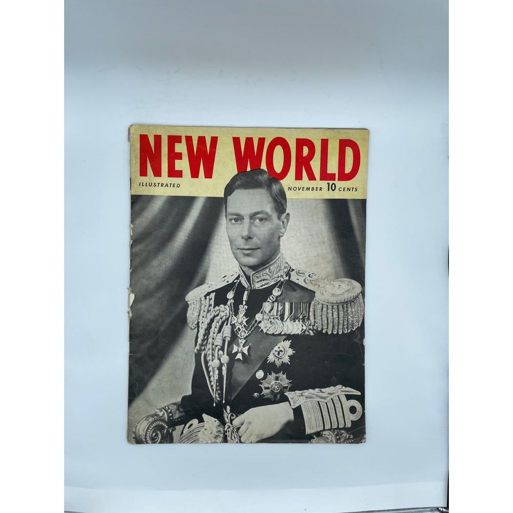 Vintage New World Illustrated Magazine November 1940 King George VI‎ WWII Era